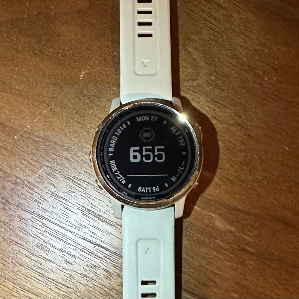 Garmin Fenix 6S pro solar - light gold with light sand band - 42mm USED